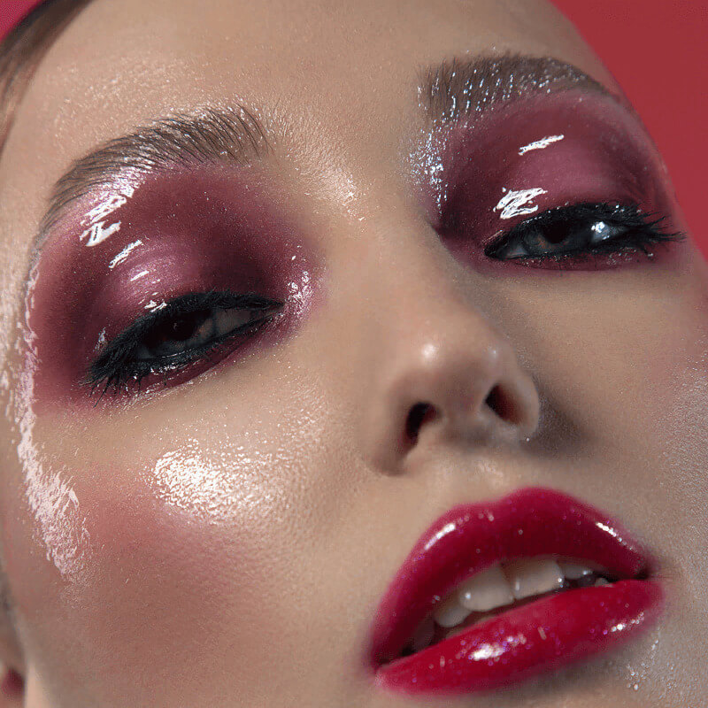 Влажный макияж Креативный влажный макияж